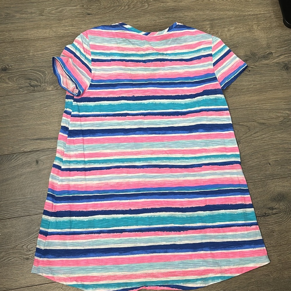 Lilly Pulitzer striped V-Neck shirt-Size S - Picture 3 of 3
